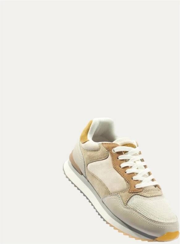 Hoff Beige Roze Gele Lage Sneakers Beige Dames