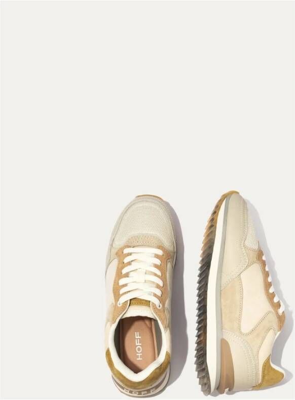 Hoff Beige Roze Gele Lage Sneakers Beige Dames