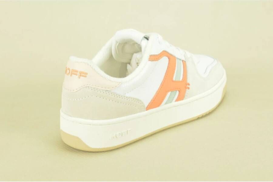 Hoff Wit Oranje Sneaker White Dames