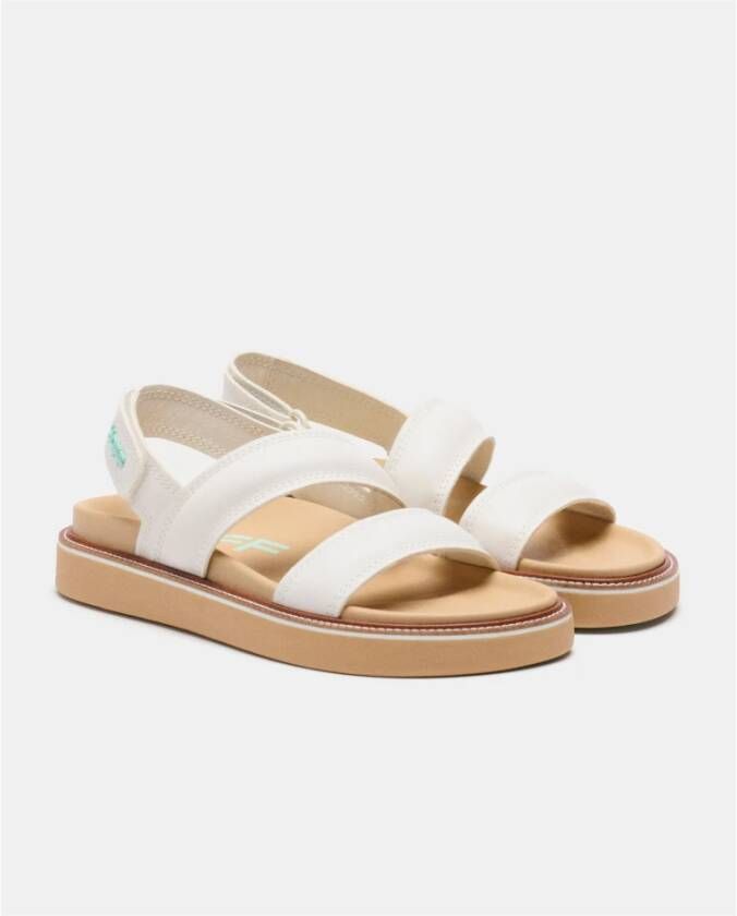 Hoff Witte leren roadsandalen