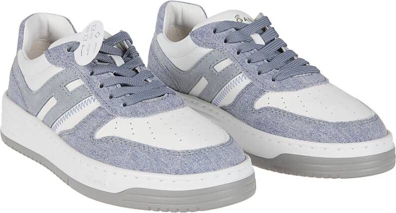 Hogan 137K Wit Medium Jeans Sneakers Blue Dames