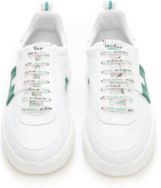 Hogan 3R Leren Sneakers met Zijlogo White Heren