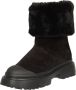 Hogan Zwarte Harige Enkellaarsjes Slip-On Black Dames - Thumbnail 4