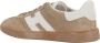 Hogan Beige en witte sneakers met leren details - Thumbnail 2