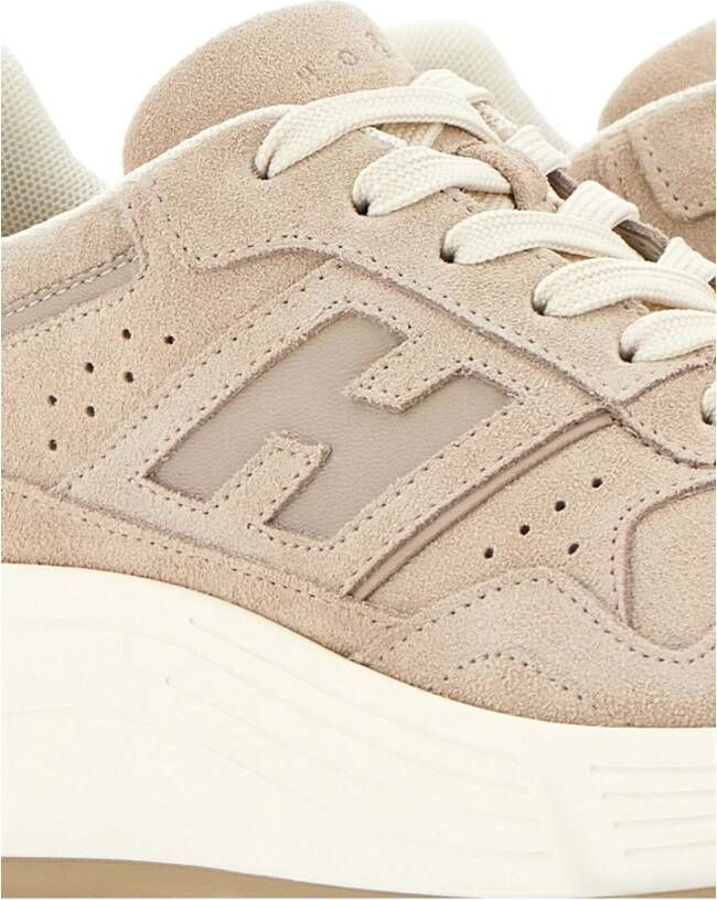 Hogan Beige Hi-Fi Sneakers met Nappa Details