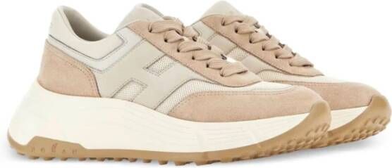 Hogan Beige Hi-Fi Sneakers met Stijlvol Ontwerp Beige Dames