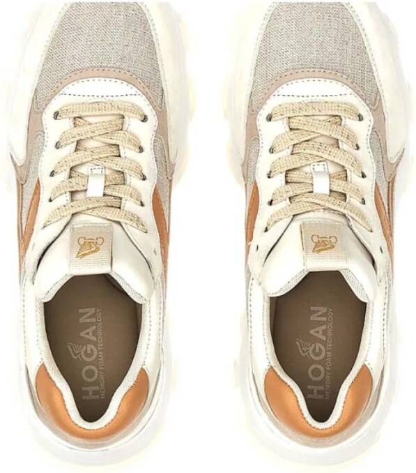 Hogan Beige Hyperactive Suède Sneakers Multicolor Dames