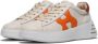 Hogan Beige Leren Sneaker met Oranje H Detail Multicolor Dames - Thumbnail 2