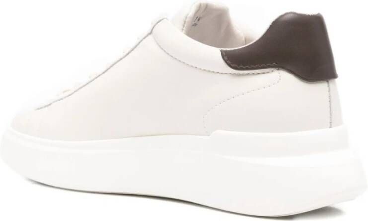 Hogan Beige Leren Sneakers met Bruine Zool