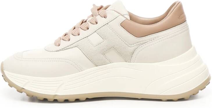 Hogan Beige Leren Sneakers met Geheugenschuim