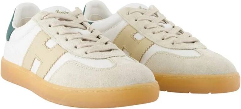 Hogan Beige Leren Sneakers Ronde Neus