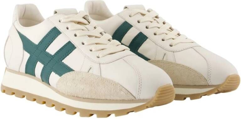Hogan Beige Leren Sneakers Ronde Neus