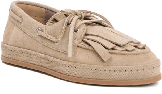 Hogan Beige Loafer met Franje