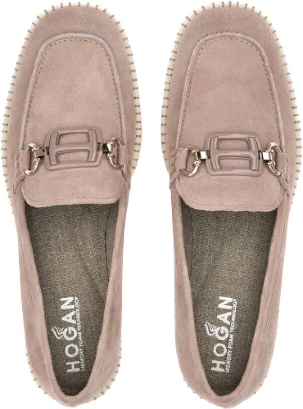 Hogan Beige Loafers Elegante Stijl