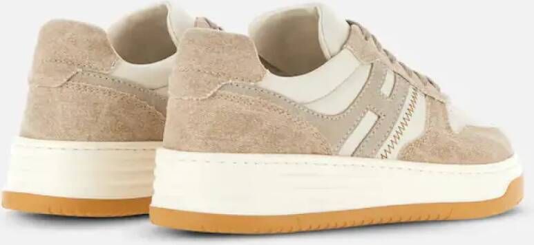 Hogan Beige Platte Schoenen Beige Dames