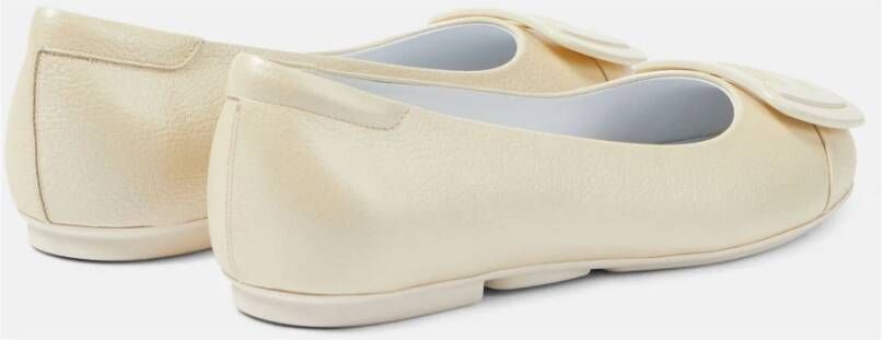 Hogan Beige Platte Schoenen met H Accessoire Beige Dames