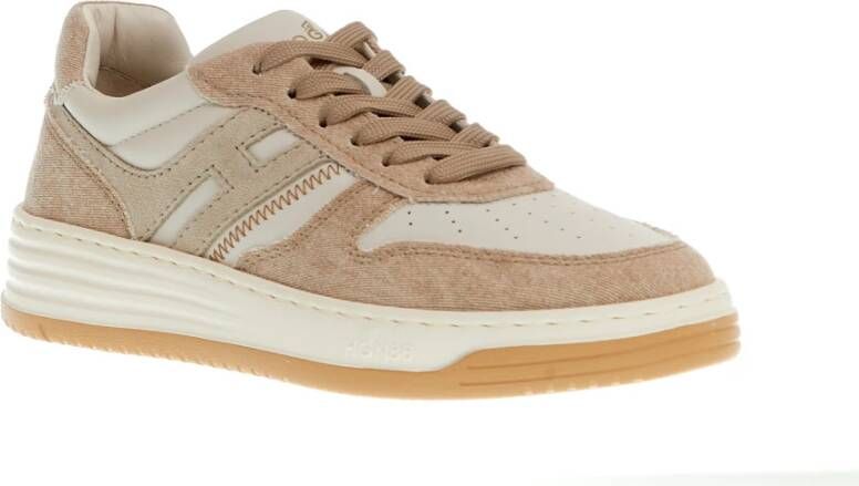 Hogan Beige Sneakers Basket Ss24 Multicolor Dames