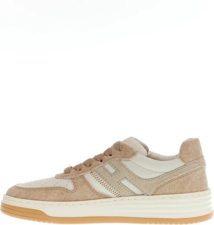 Hogan Beige Sneakers Basket Ss24 Multicolor Dames