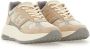 HOGAN Sneakers Dames Combi Mesh Sneaker Maat: 42 Materiaal: Suède Kleur: Beige - Thumbnail 3