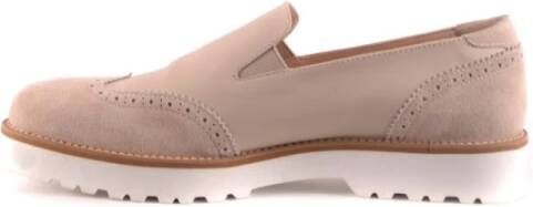 Hogan Beige Suède Dames Mocassin Lente Zomer