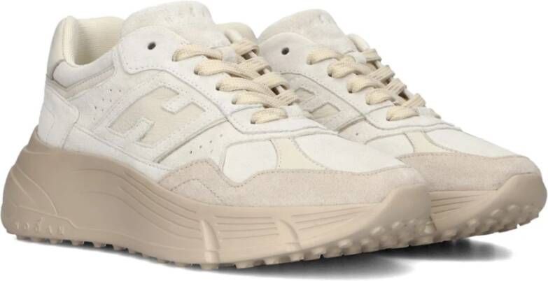 Hogan Beige Suède Lage Sneakers