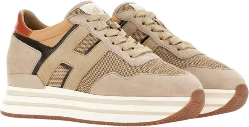 Hogan Beige Suède Sneakers Beige Dames