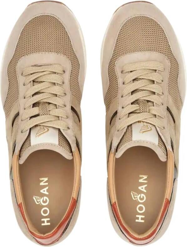 Hogan Beige Suède Sneakers Beige Dames