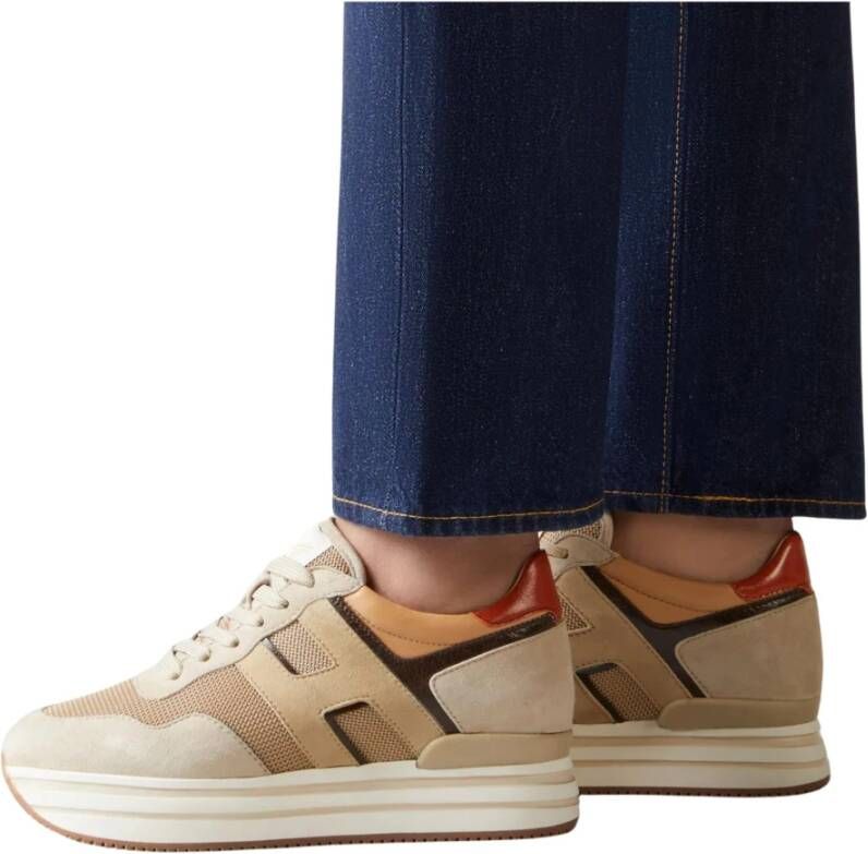 Hogan Beige Suède Sneakers Beige Dames