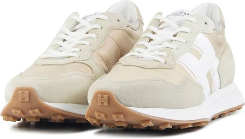 Hogan Beige Suède Sneakers Beige Heren