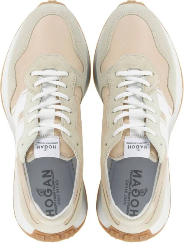 Hogan Beige Suède Sneakers Beige Heren