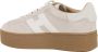 Hogan Beige Suède Sneakers met Plateauzool - Thumbnail 2