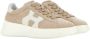 Hogan Beige suède sneakers met witte leren details Beige Dames - Thumbnail 2