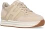 Hogan Beige Suède Leren Sneakers Ronde Neus Beige Dames - Thumbnail 3