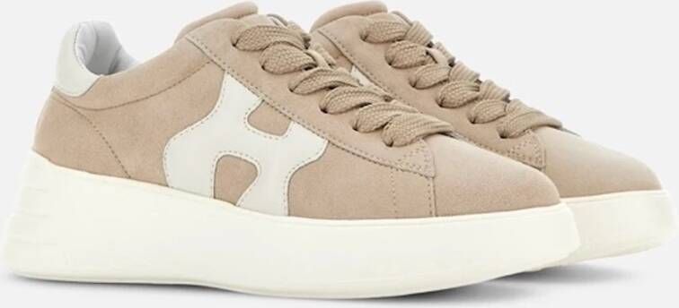 Hogan Beige Veters Rebel Sneakers Beige Dames