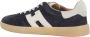 Hogan Blauw en witte sneakers met leren details - Thumbnail 2