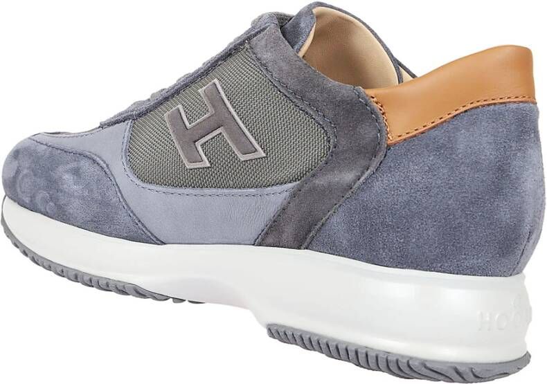 Hogan Blauwe Leren Interactieve Sneakers