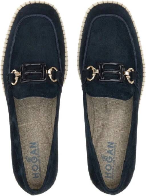 Hogan Blauwe leren loafers