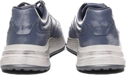 Hogan Blauwe Leren Vintage Sneakers Blue Heren