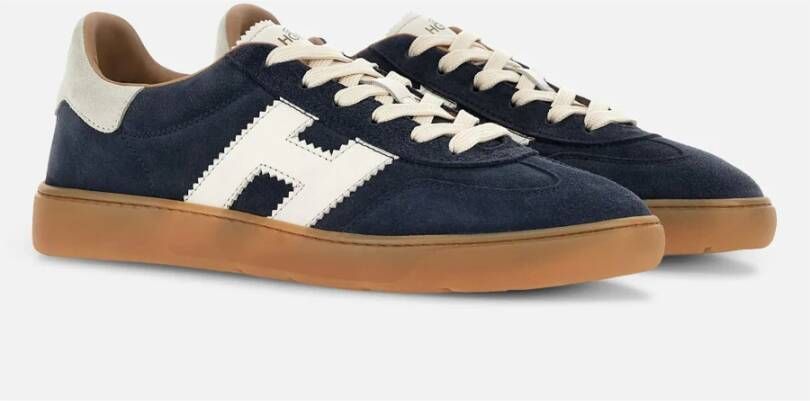 Hogan Blauwe Retro Stijl Sneakers met Suède Bovenwerk Blauw Heren