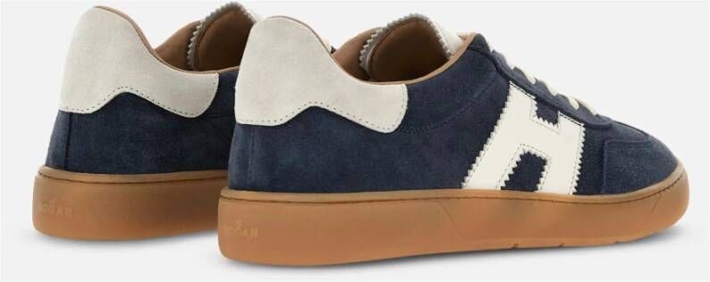 Hogan Blauwe Retro Stijl Sneakers met Suède Bovenwerk Blauw Heren