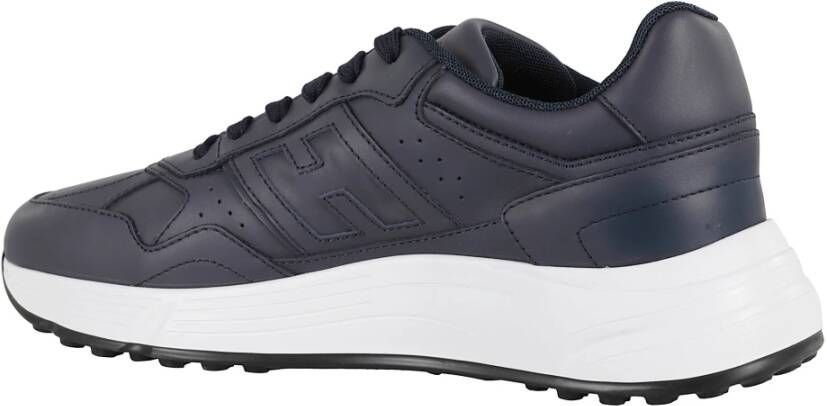 Hogan Blauwe Sneakers Hyperlight Veters Ronde Neus