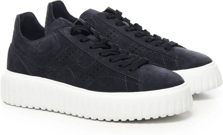 Hogan Blauwe Sneakers met Geperforeerd Detail Blue Heren