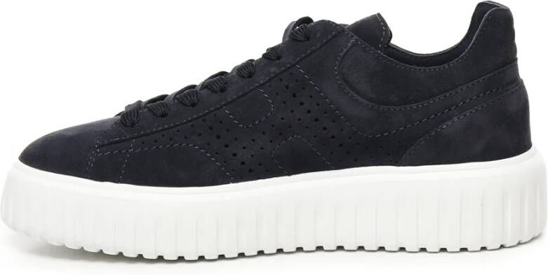 Hogan Blauwe Sneakers met Geperforeerd Detail Blue Heren