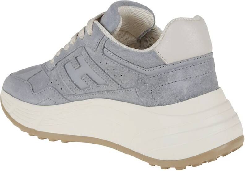 Hogan Blauwe Sneakers met Leren Accenten