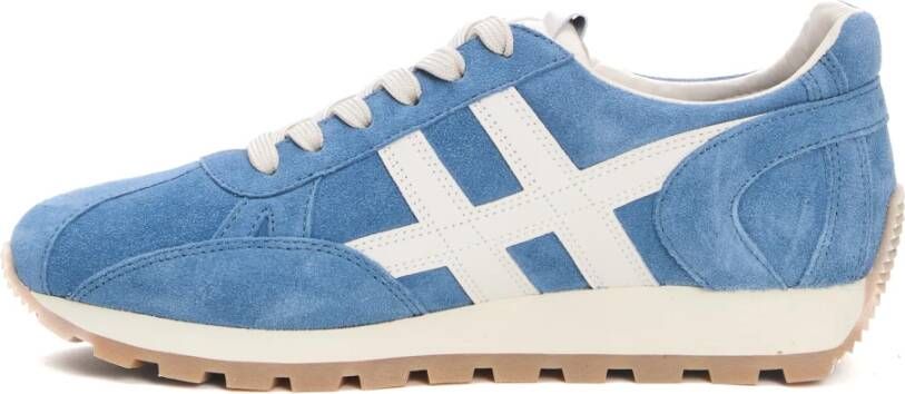 Hogan Blauwe Sneakers met Leren Mix