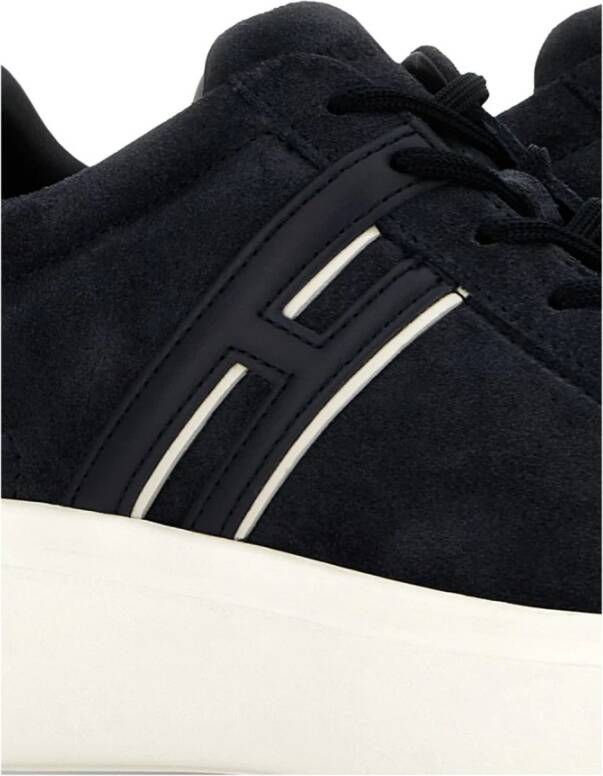 Hogan Blauwe Sneakers met Logo Zijpanelen