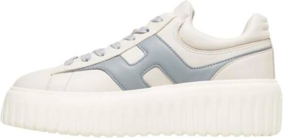 Hogan Blauwe Sneakers met Plateauzool White Dames