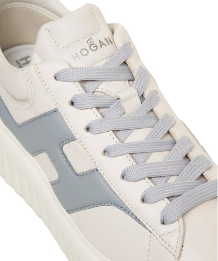 Hogan Blauwe Sneakers met Plateauzool White Dames