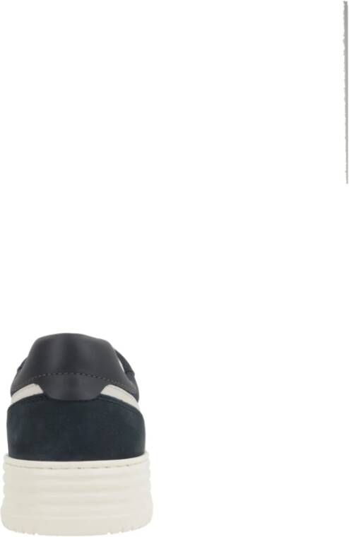 Hogan Blauwe Sneakers Veters Rubberen Zool Blue Heren