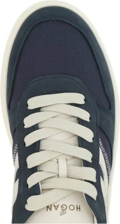 Hogan Blauwe Sneakers Veters Rubberen Zool Blue Heren